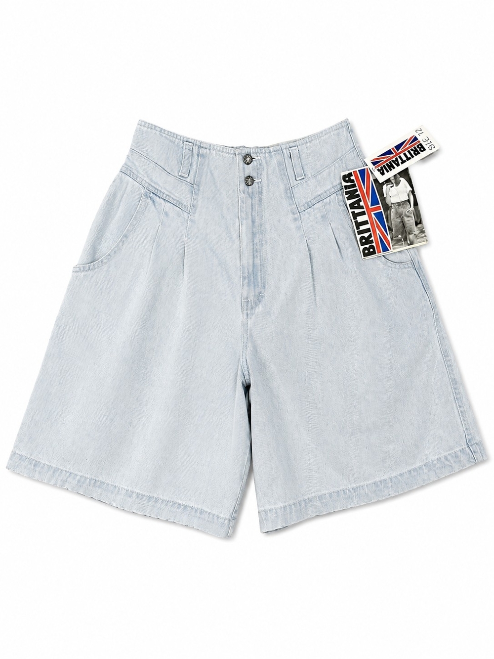 90s Mom Jeans, Light Wash Denim Shorts Size 12